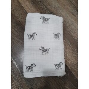 Amazing Baby Swaddle Blanket White Zebra Print Muslin Large Lightweight #8